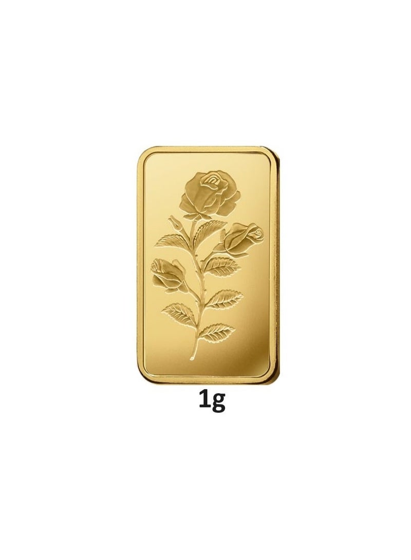 24 karat gold bar, weighing 1 gram